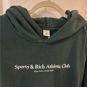 Sporty & Rich Forest Green Athletic Hoodie